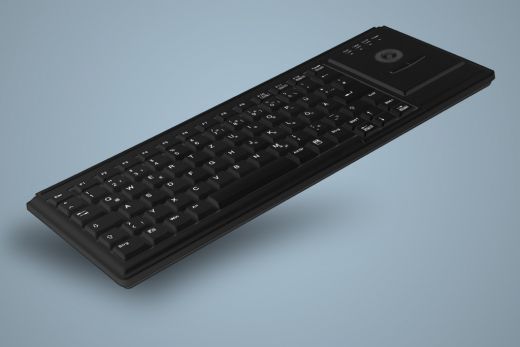 AK-4400-Tx-B, kabelgebundene Tastatur mit integriertem Trackball, schwarz