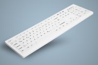 AK-C8100F-Ux-W, desinfizierbare PC Tastatur, weiß, kabelgebunden, wahlweise vollversiegelt