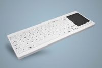 AK-C4412F-GUS-W/GE, Compact Hygiene Keyboard with Big Touchpad, white, corded