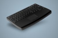 AK-4450-GUVS-B, geschützte, kabelgebundene Tastatur IP68 mit Touchpad an der Vorderseite, schwarz