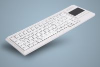 AK-4400-Gx-W, kabelgebundene Tastatur mit integriertem Touchpad, lichtgrau