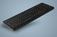 AK-CB7000F-Ux-B, beleuchtete, kabelgebundene Hygiene-Tastatur mit Nummernfeld, schwarz, wahlweise vollversiegelt